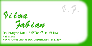 vilma fabian business card